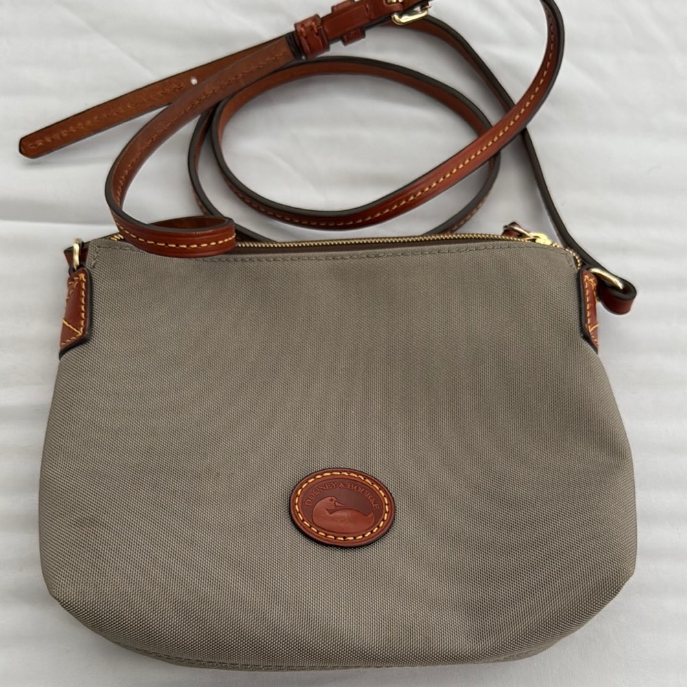 Dooney & Bourke Beige and Brown Crossbody Bag